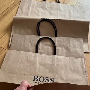 Hugo Boss Brown Men's gift bag.